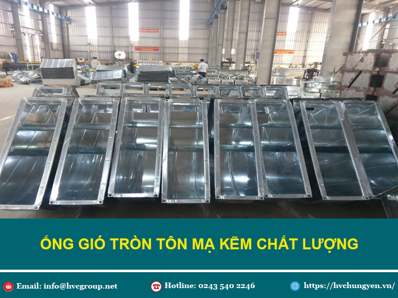 Ống gió tròn tôn mạ kẽm chất lượng 